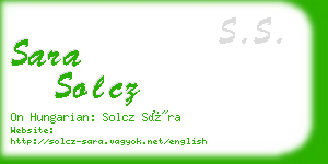 sara solcz business card